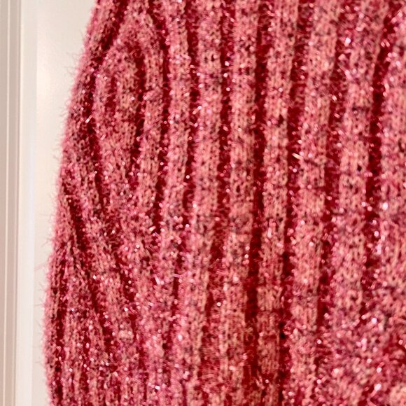 Ganni Pink Metallic Thread Sweater Vest - Picture 2 of 6
